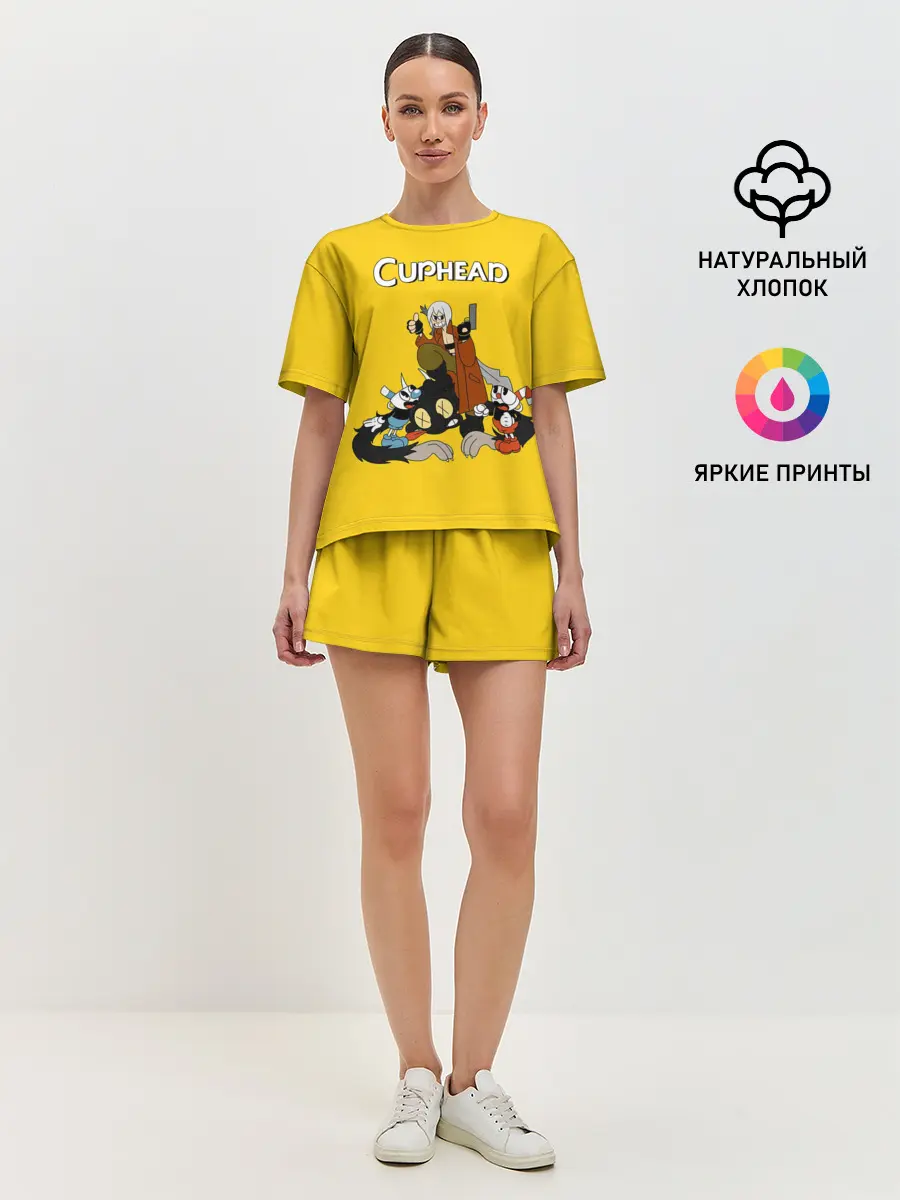 Женская пижама с шортами / Cuphead x DMC