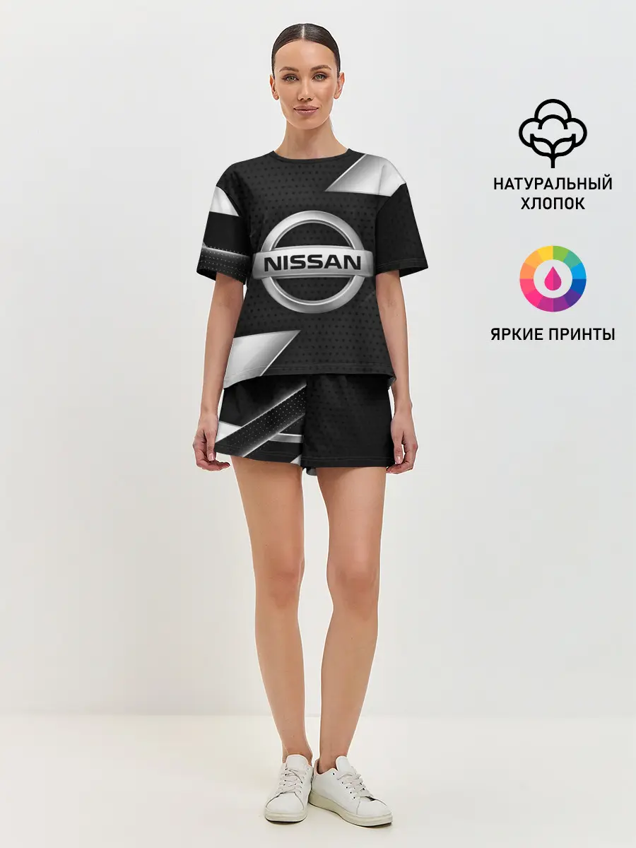 Женская пижама с шортами / NISSAN / НИССАН / МЕТАЛЛ