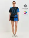 Женская пижама с шортами / 3D luxury blue 3Д СОТЫ и плиты