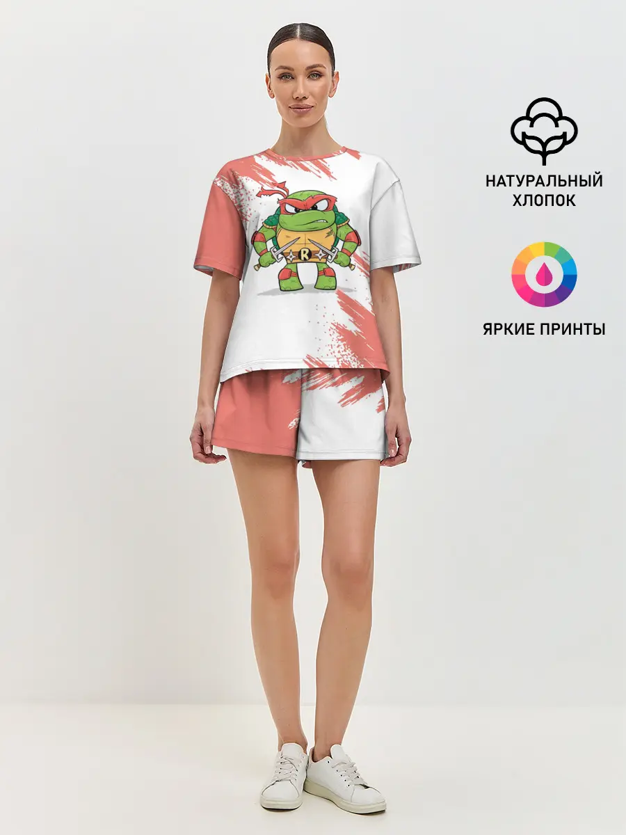 Женская пижама с шортами / ЧЕРЕПАШКИ НИНДЗЯ - РАФАЭЛЬ