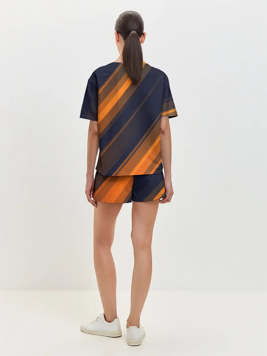 Женская пижама с шортами / ORANGE Black