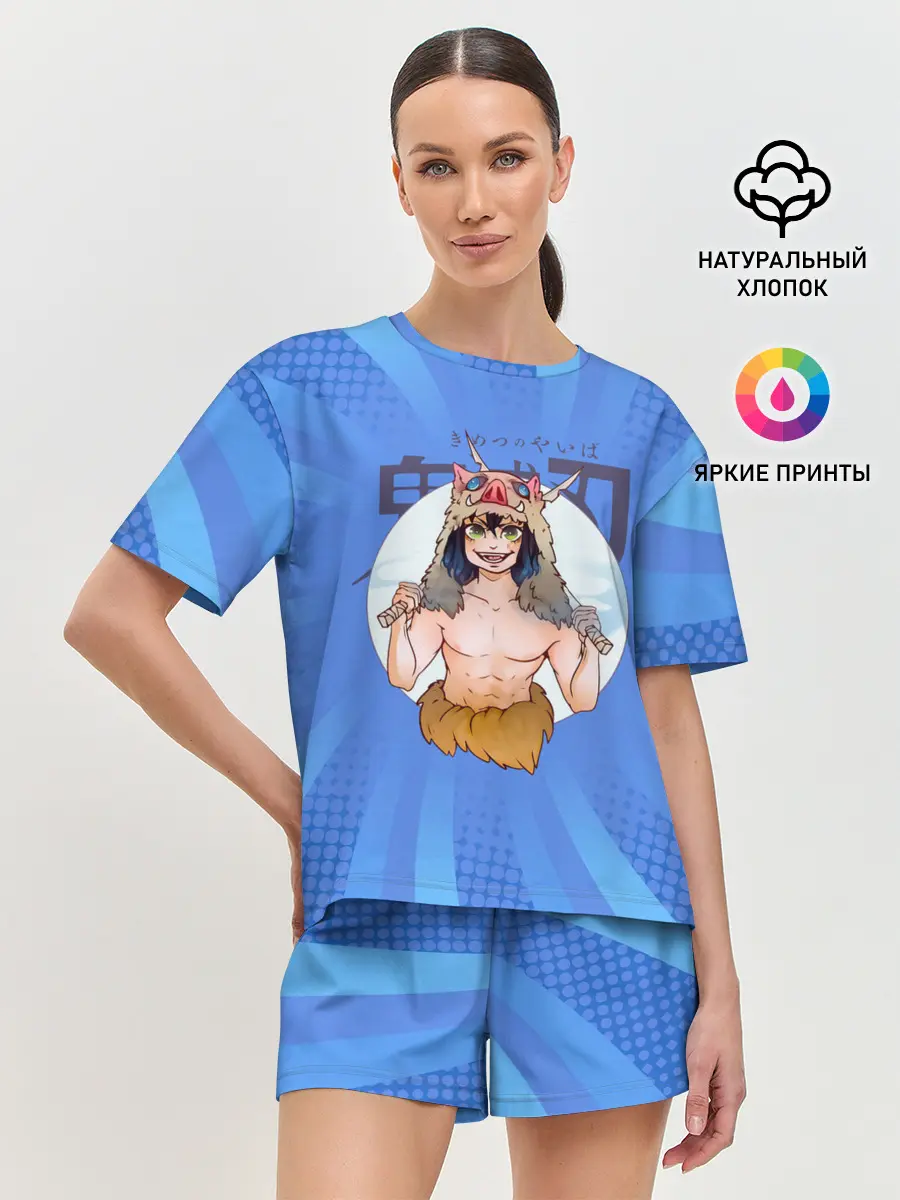 Женская пижама с шортами / Иноске Хашибира Kimetsu no Yaiba