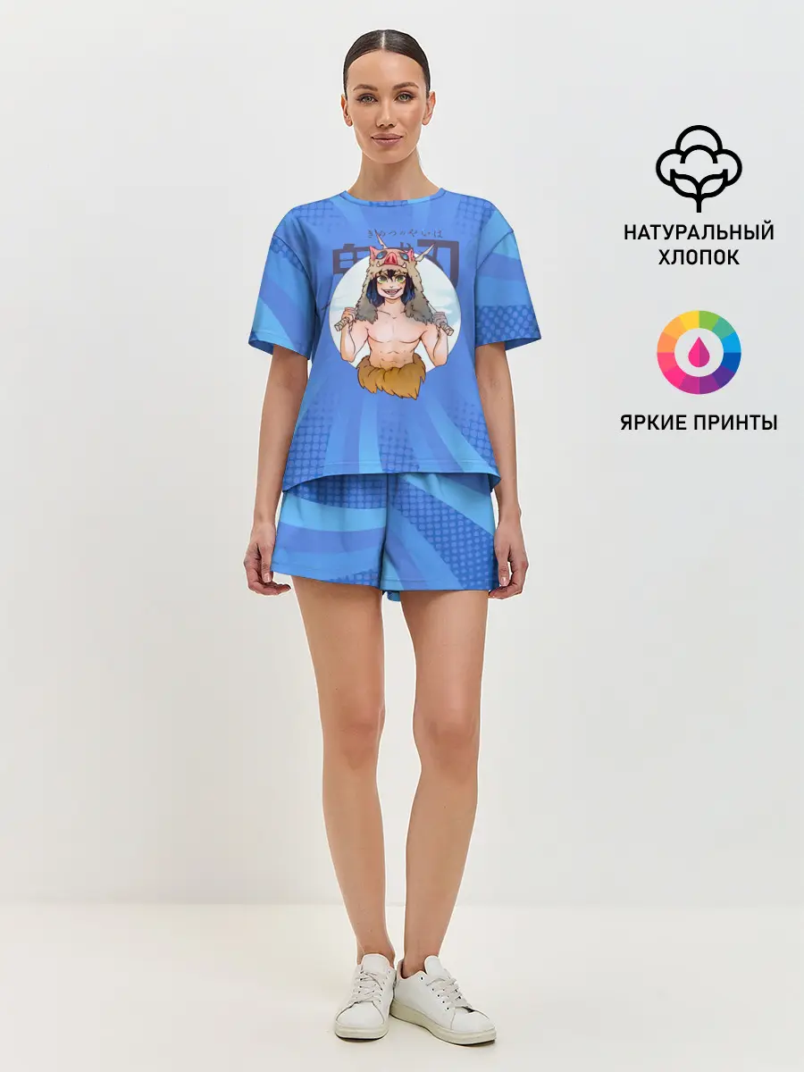 Женская пижама с шортами / Иноске Хашибира Kimetsu no Yaiba