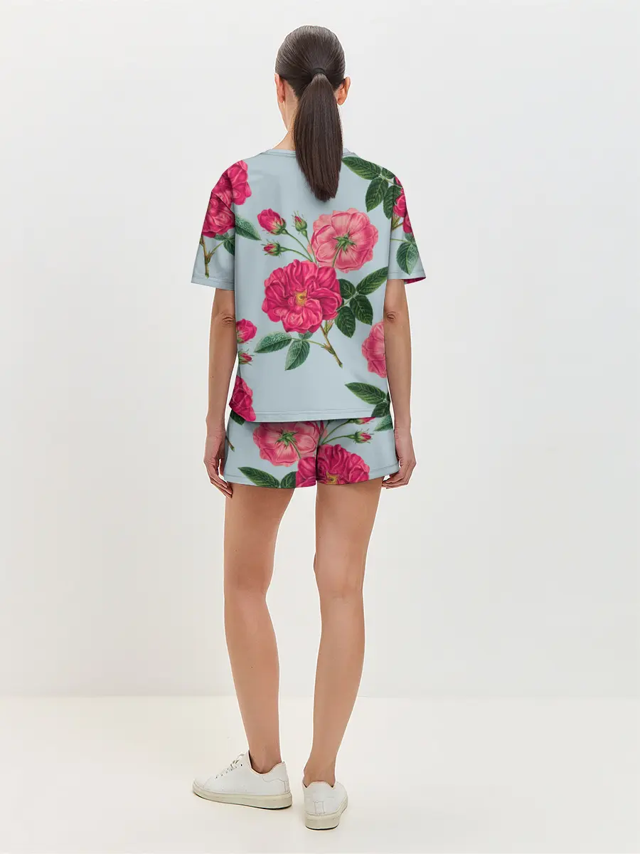 Женская пижама с шортами / Чайная роза