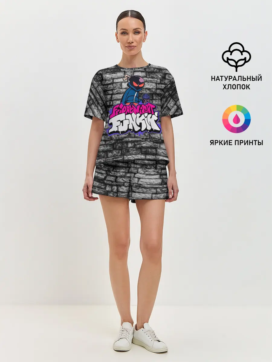 Женская пижама с шортами / Friday Night Funkin Bomb man B