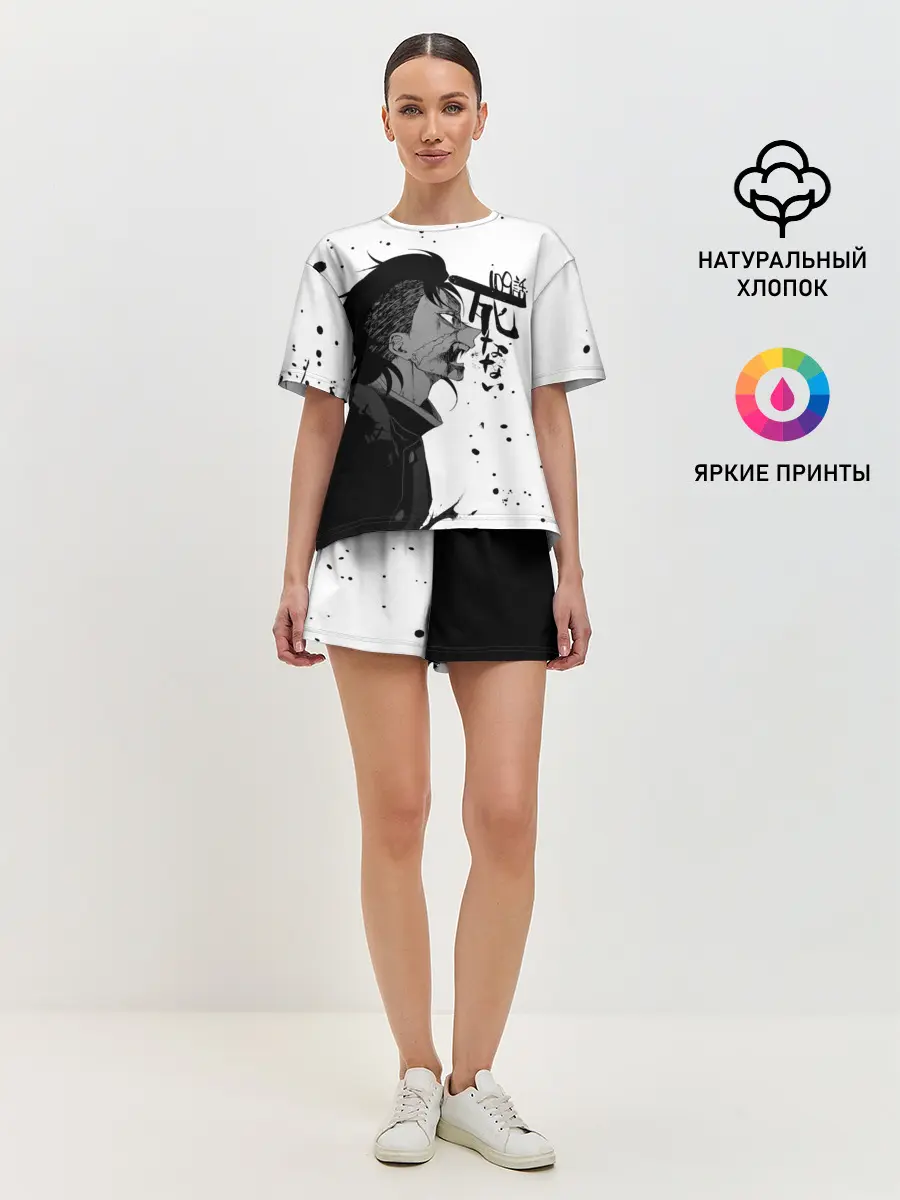 Женская пижама с шортами / Генья Шинадзугава Kimetsu no Yaiba