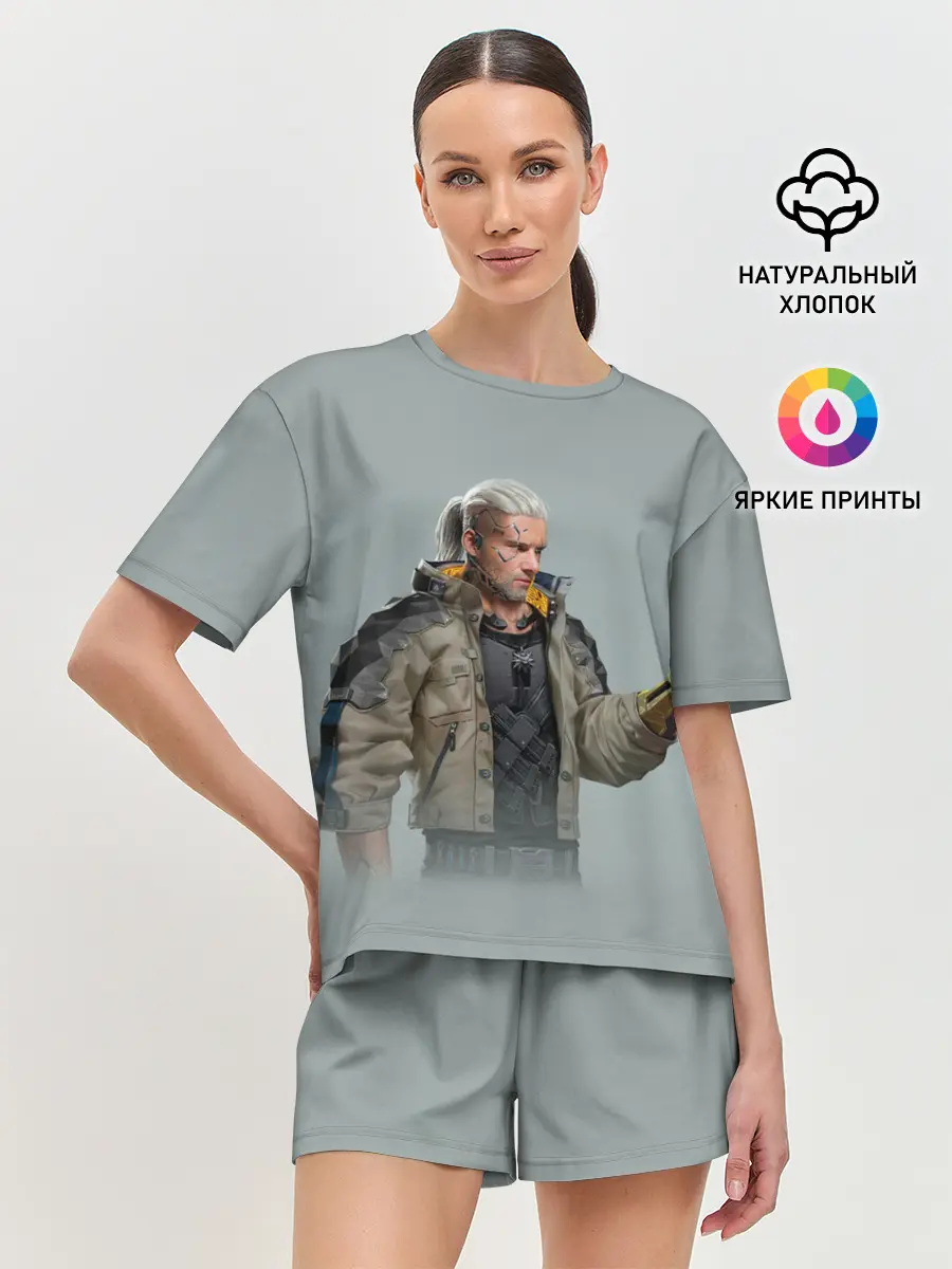 Женская пижама с шортами / КиберГеральт