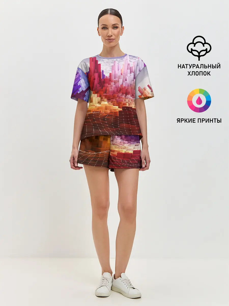 Женская пижама с шортами / Симуляция города