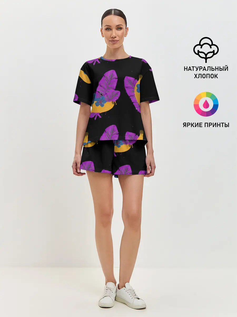 Женская пижама с шортами / Тропики