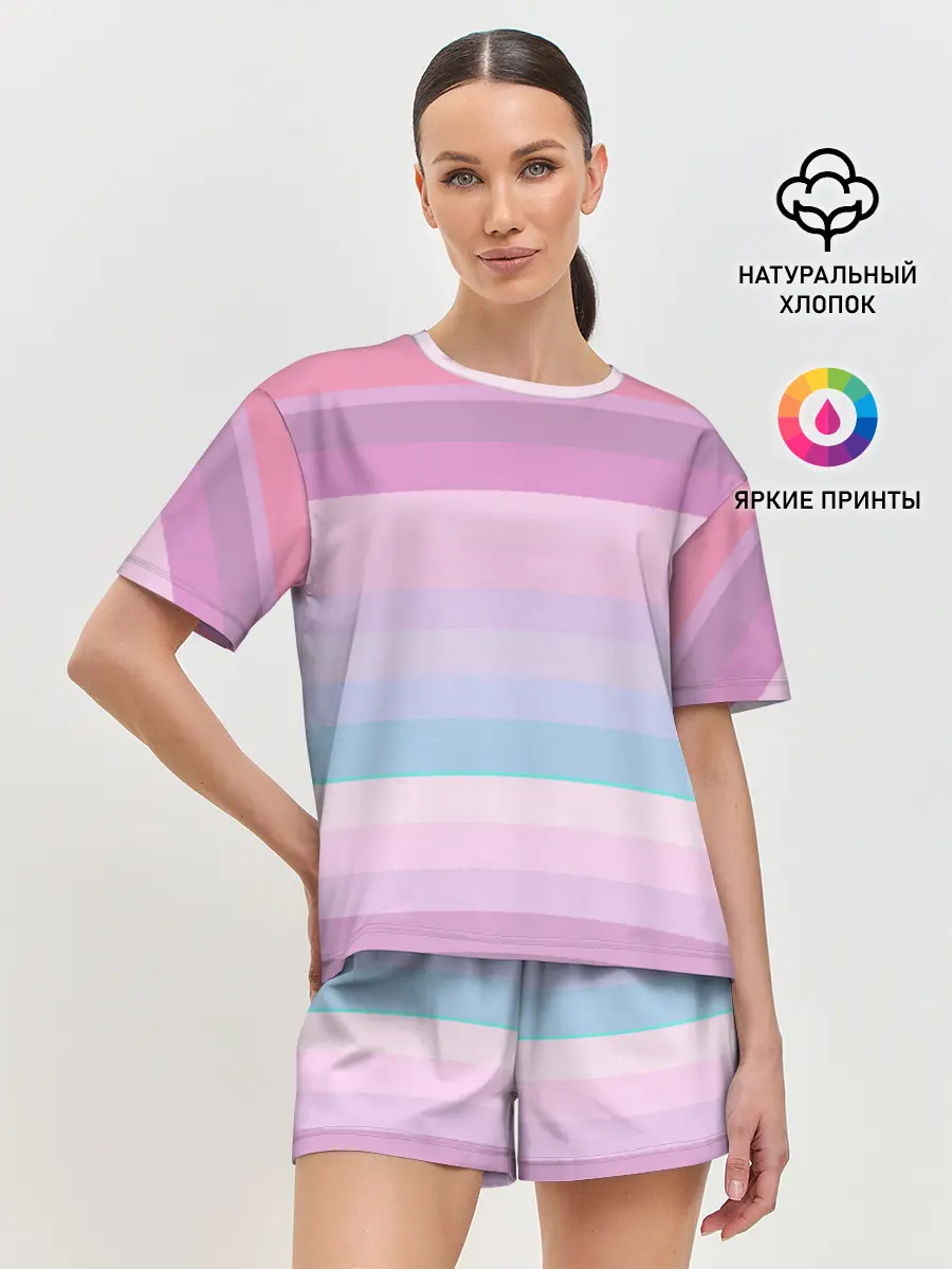 Женская пижама с шортами / Спокойные цвета | Calm colors