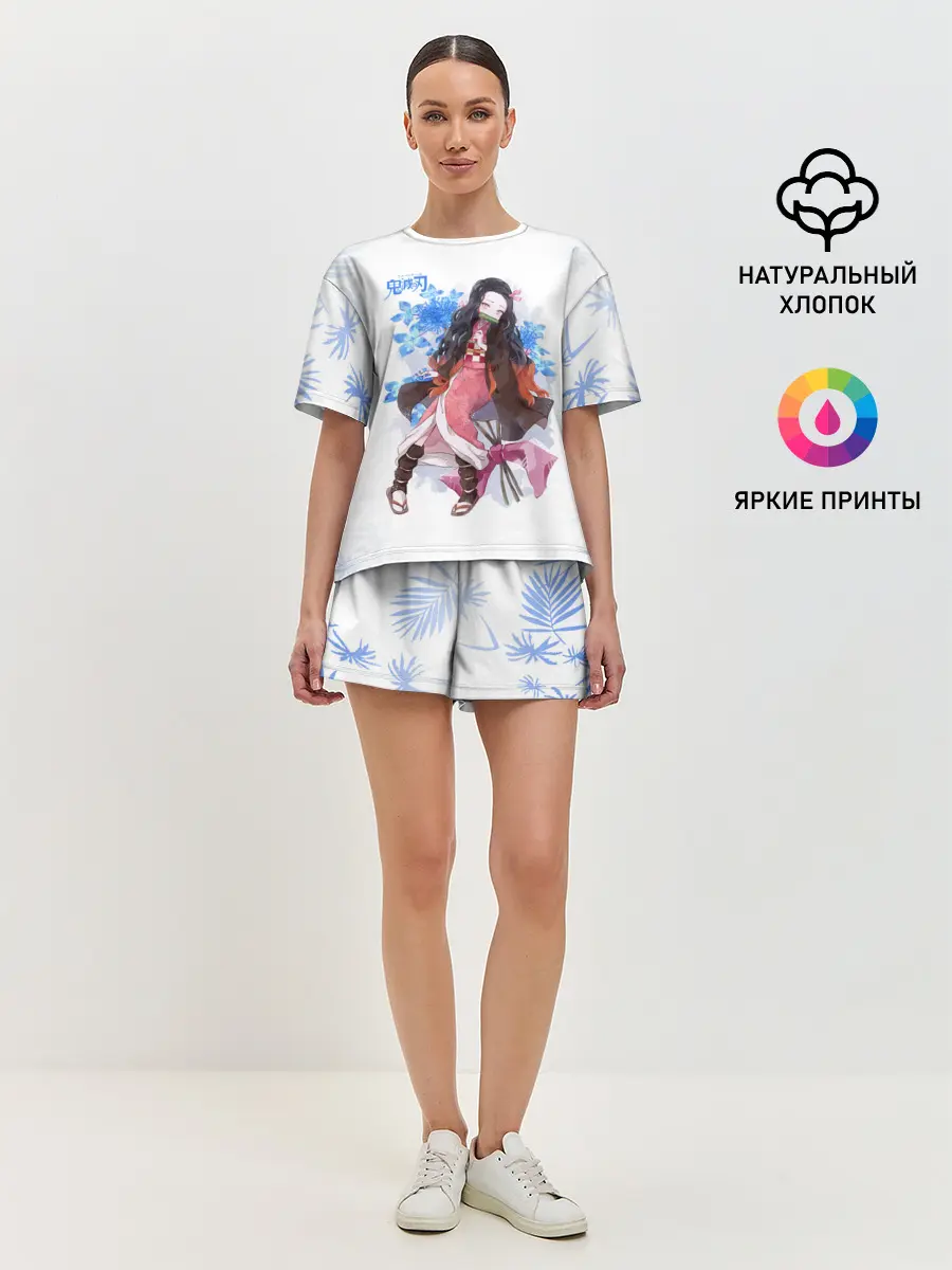 Женская пижама с шортами / Незуко Камадо Kimetsu no Yaiba