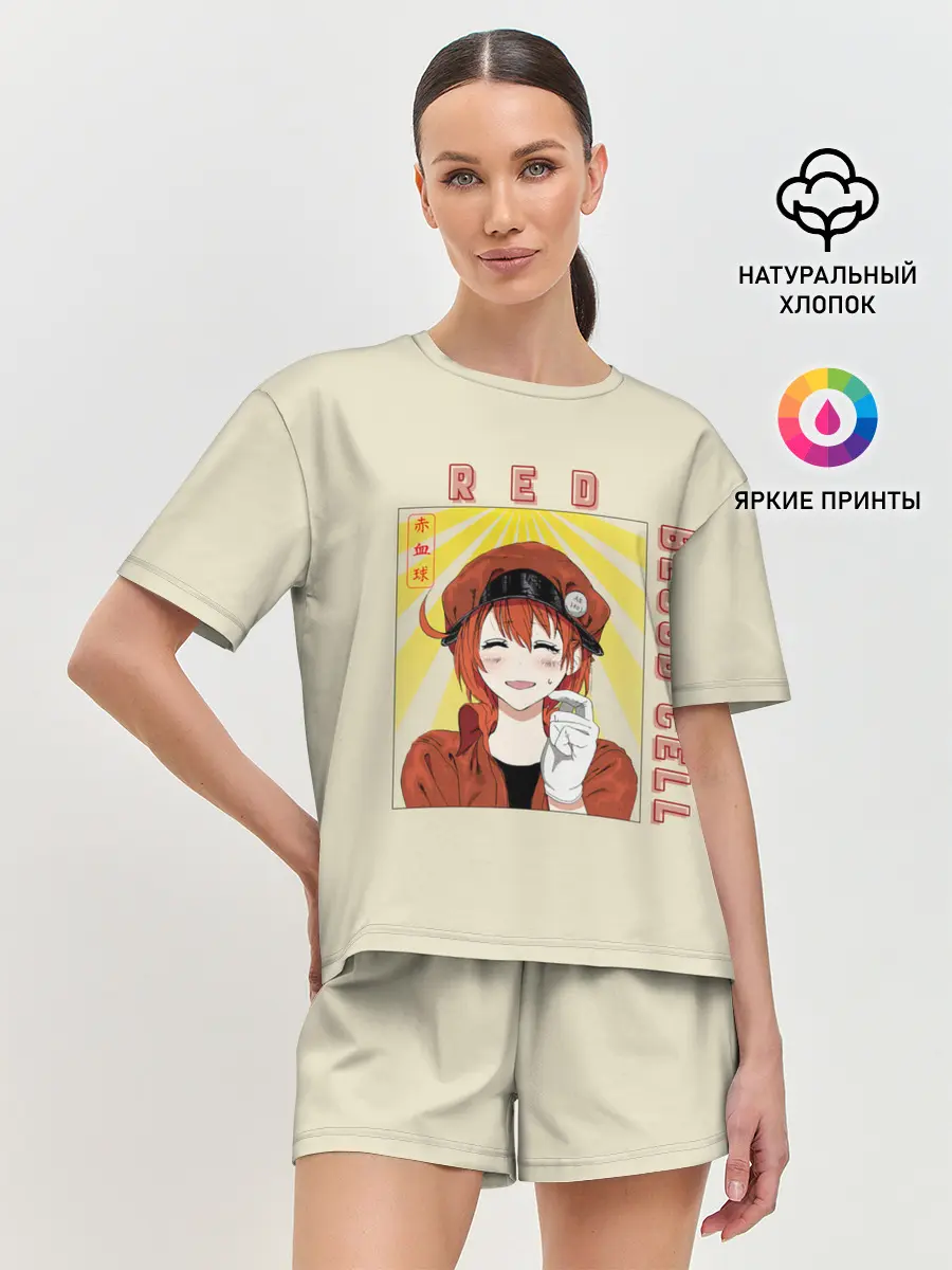 Женская пижама с шортами / Blood cell