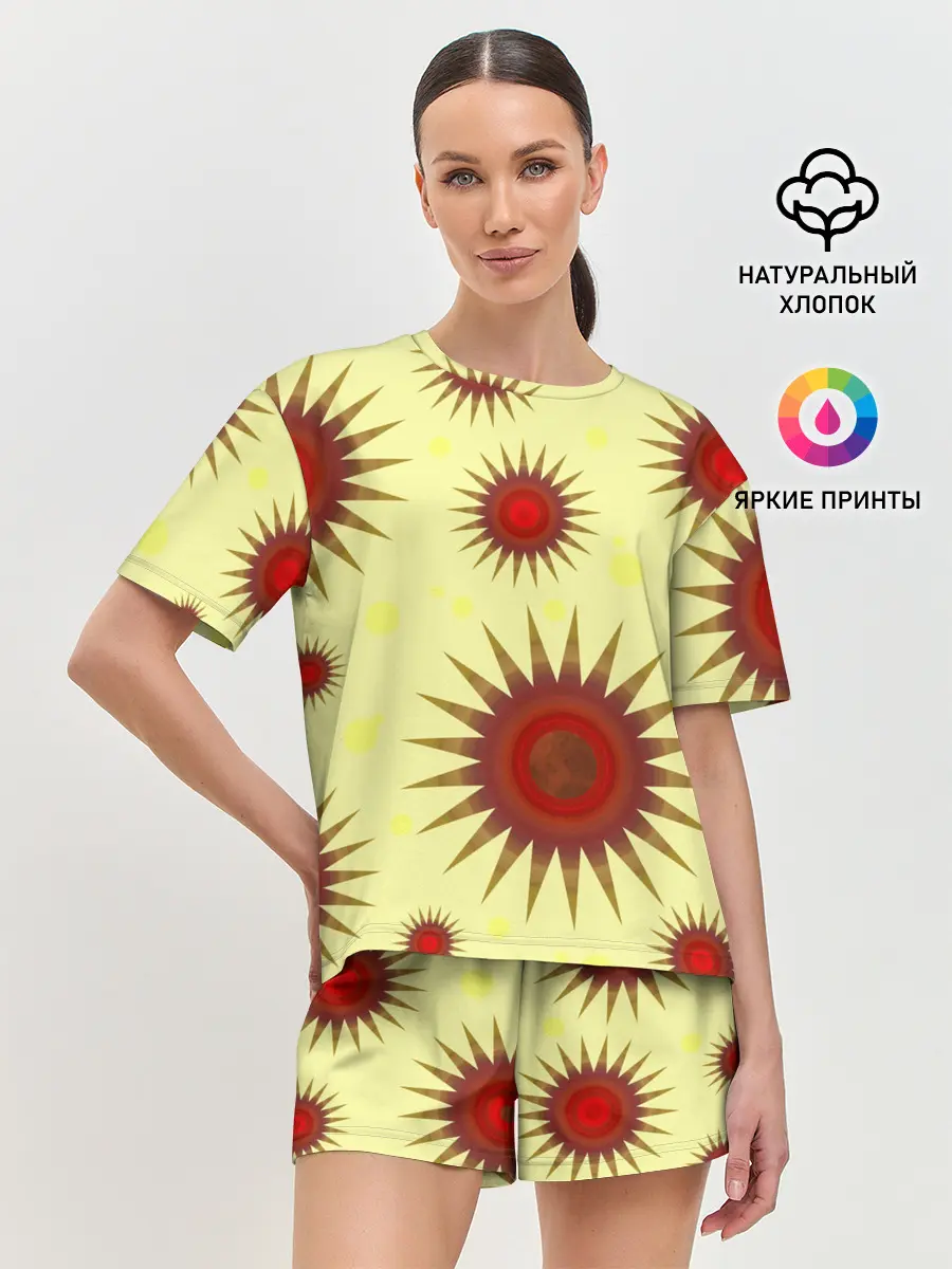 Женская пижама с шортами / солнце | Sun
