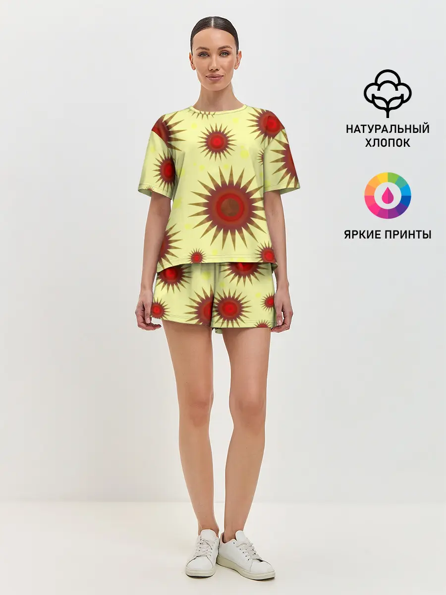 Женская пижама с шортами / солнце | Sun