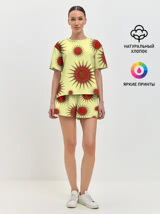 Женская пижама с шортами / солнце | Sun