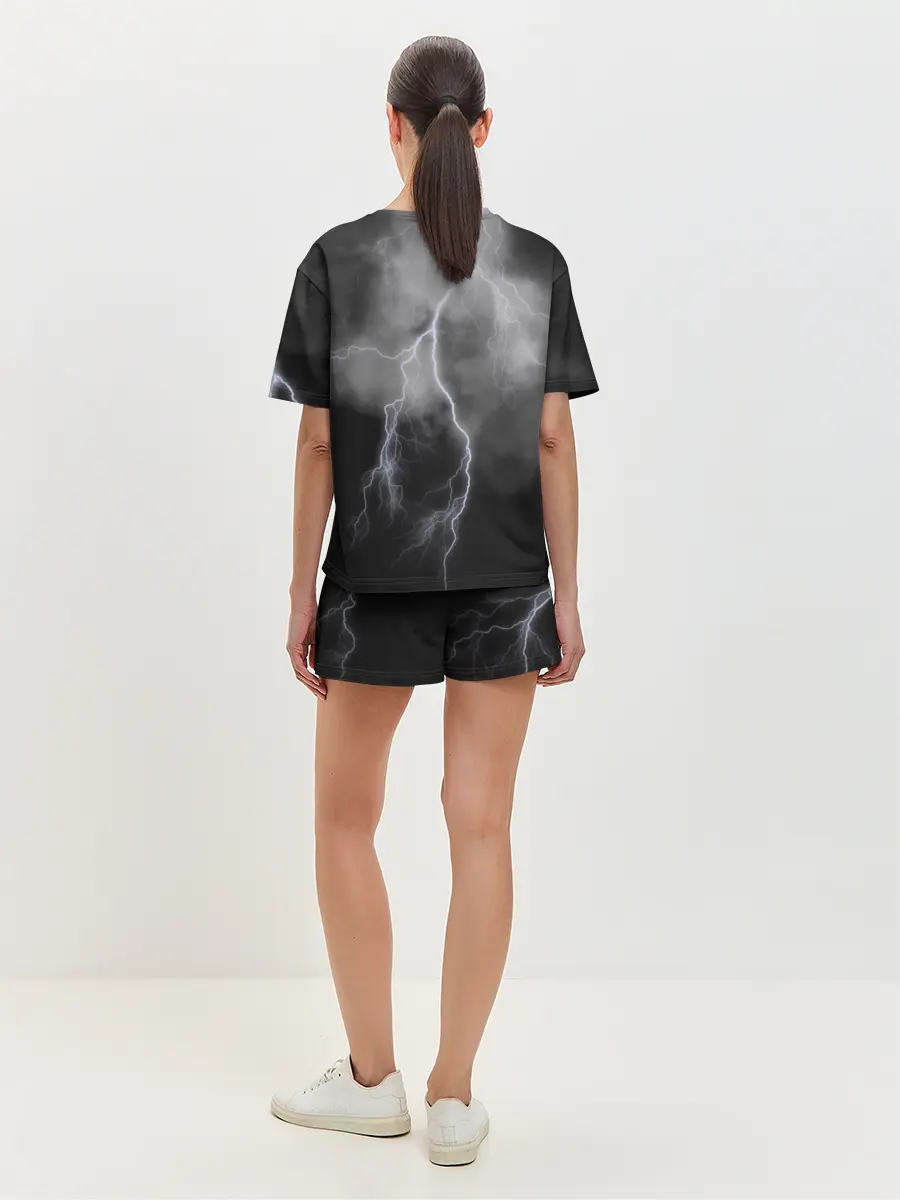 Женская пижама с шортами / гроза