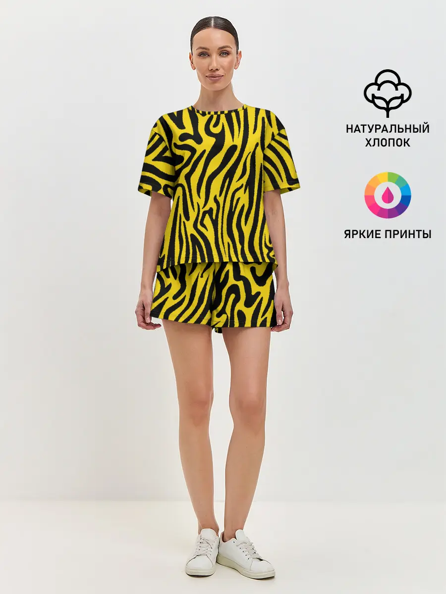 Женская пижама с шортами / Тигровые полоски