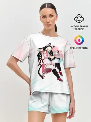 Женская пижама с шортами / Незуко Камадо Kimetsu no Yaiba