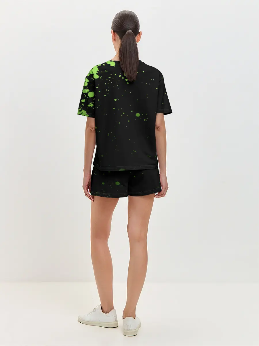 Женская пижама с шортами / Танджиро и Незуко Kimetsu no Yaiba