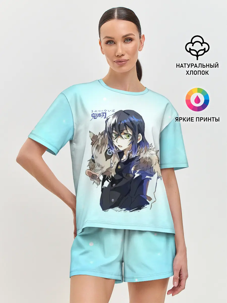 Женская пижама с шортами / Иноске Хашибира Kimetsu no Yaiba
