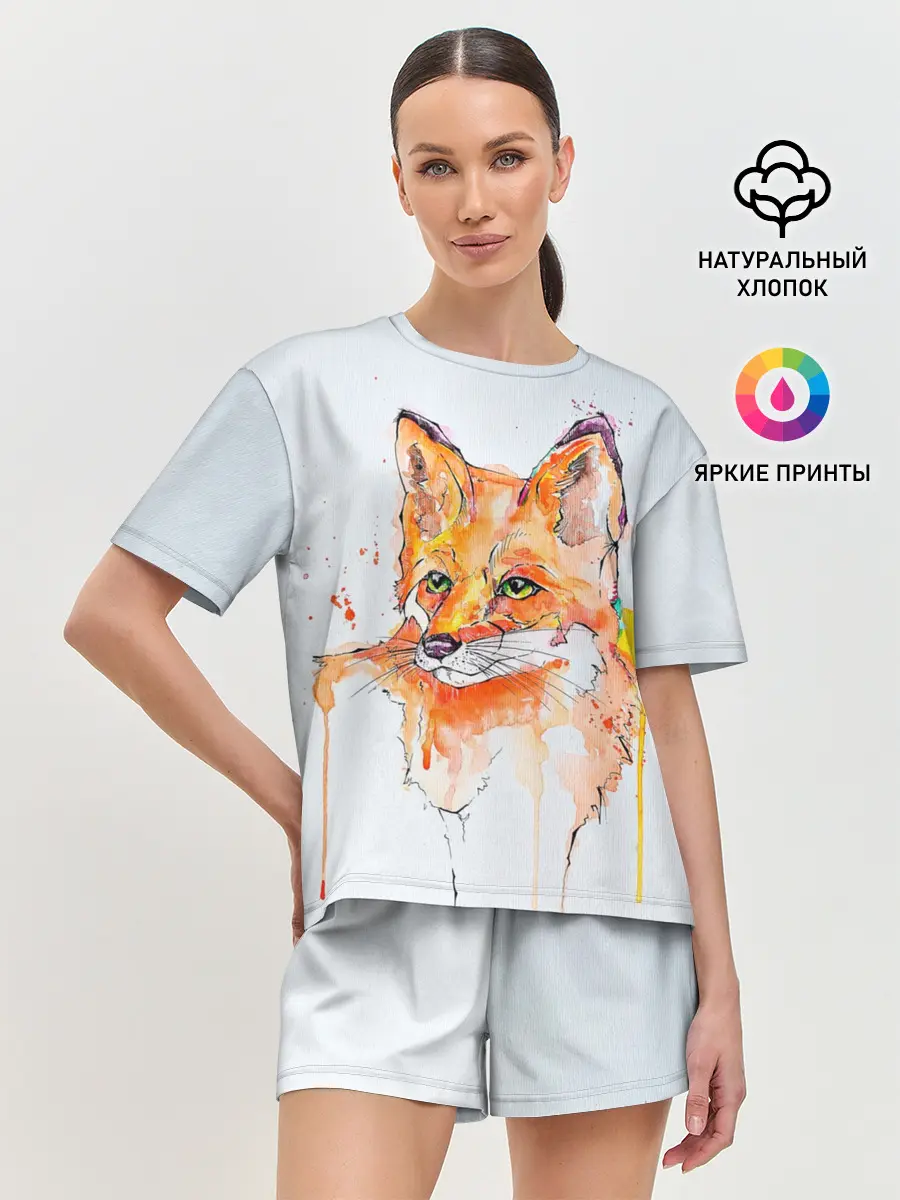 Женская пижама с шортами / Лисёнок