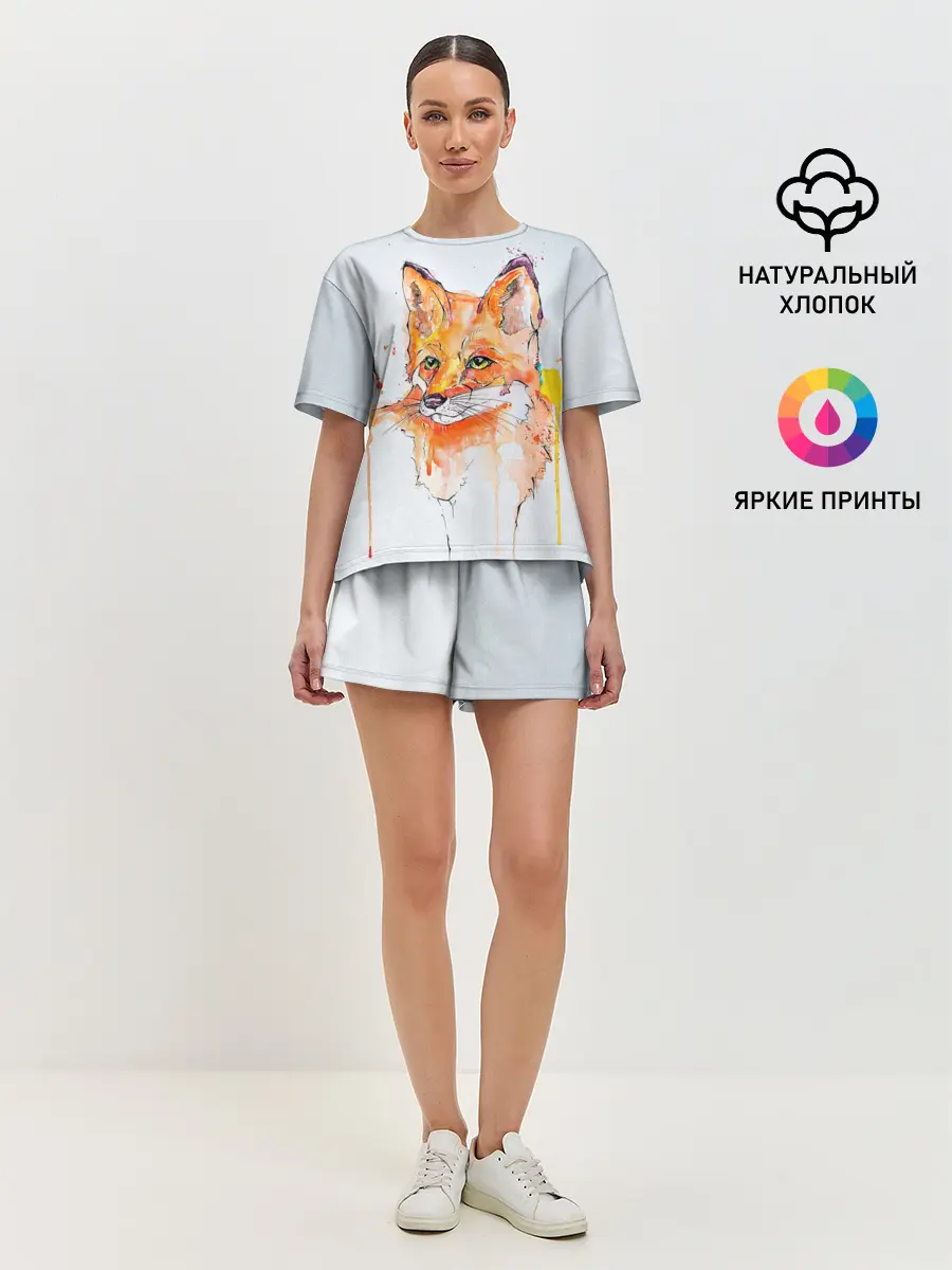 Женская пижама с шортами / Лисёнок