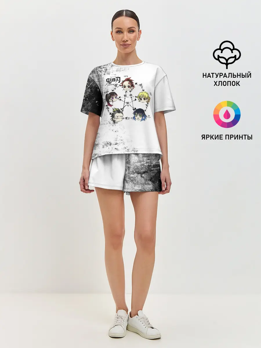 Женская пижама с шортами / Клинок, рассекающий демонов ГЕРОИ