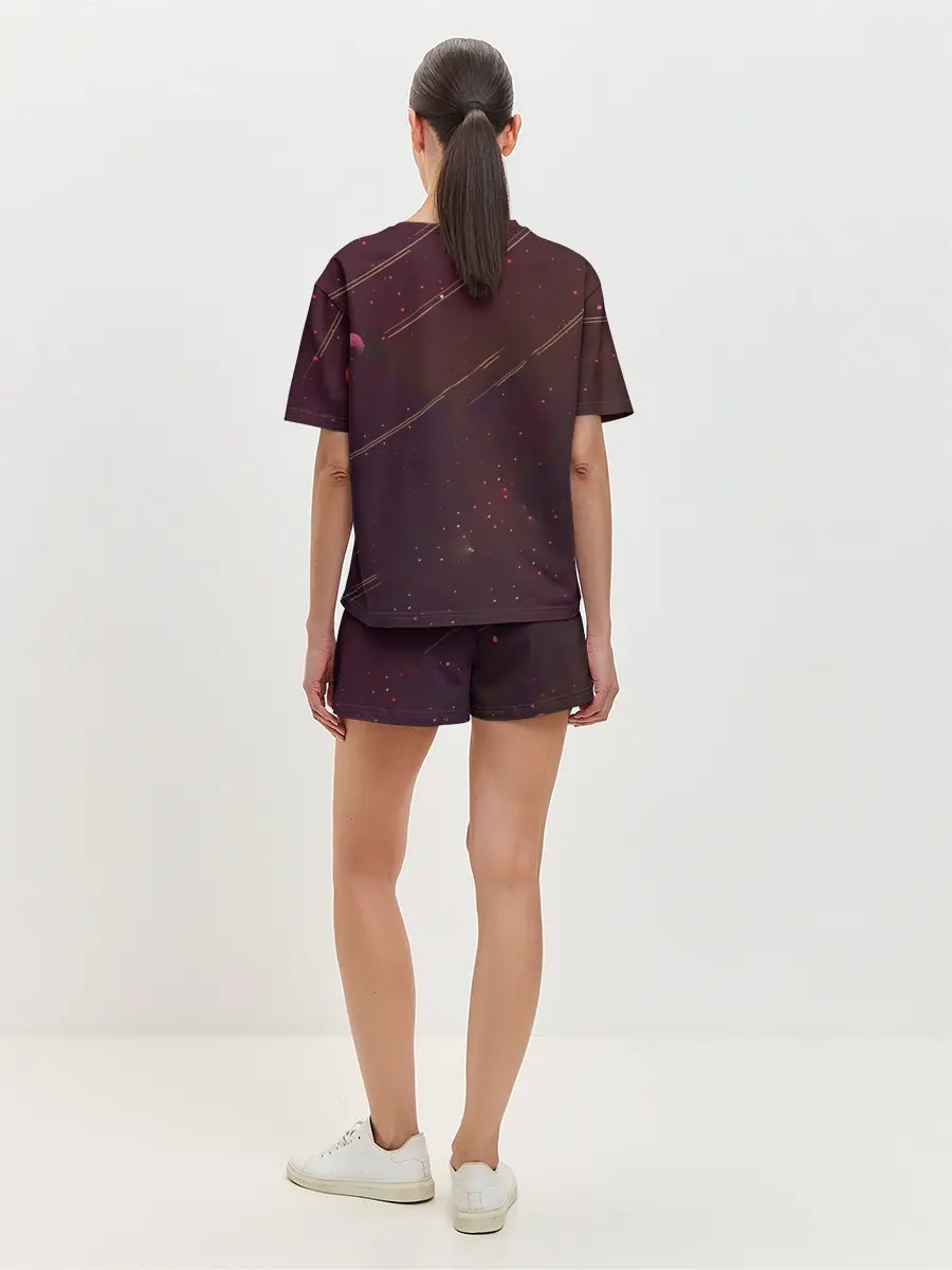 Женская пижама с шортами / Космос