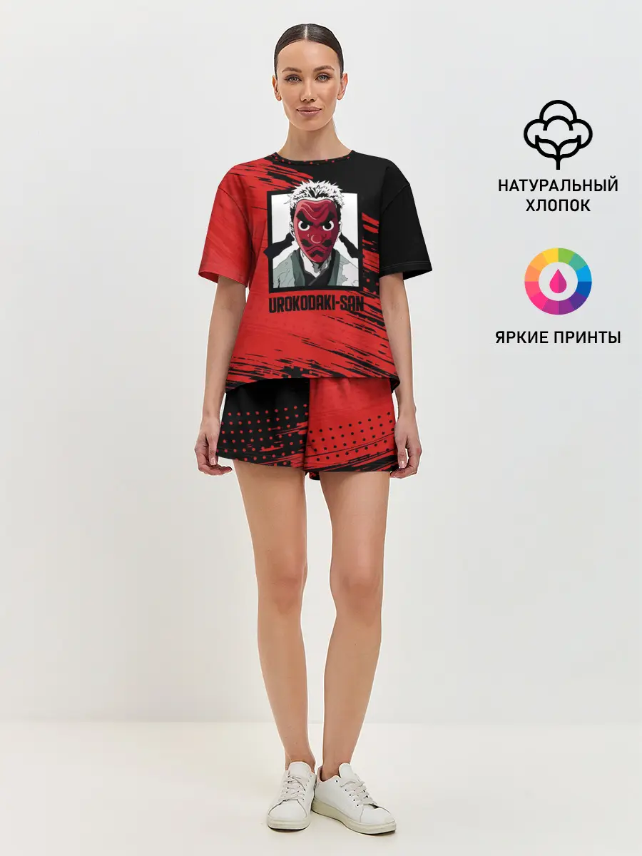 Женская пижама с шортами / UROKODAKI-SAN Kimetsu no Yaiba