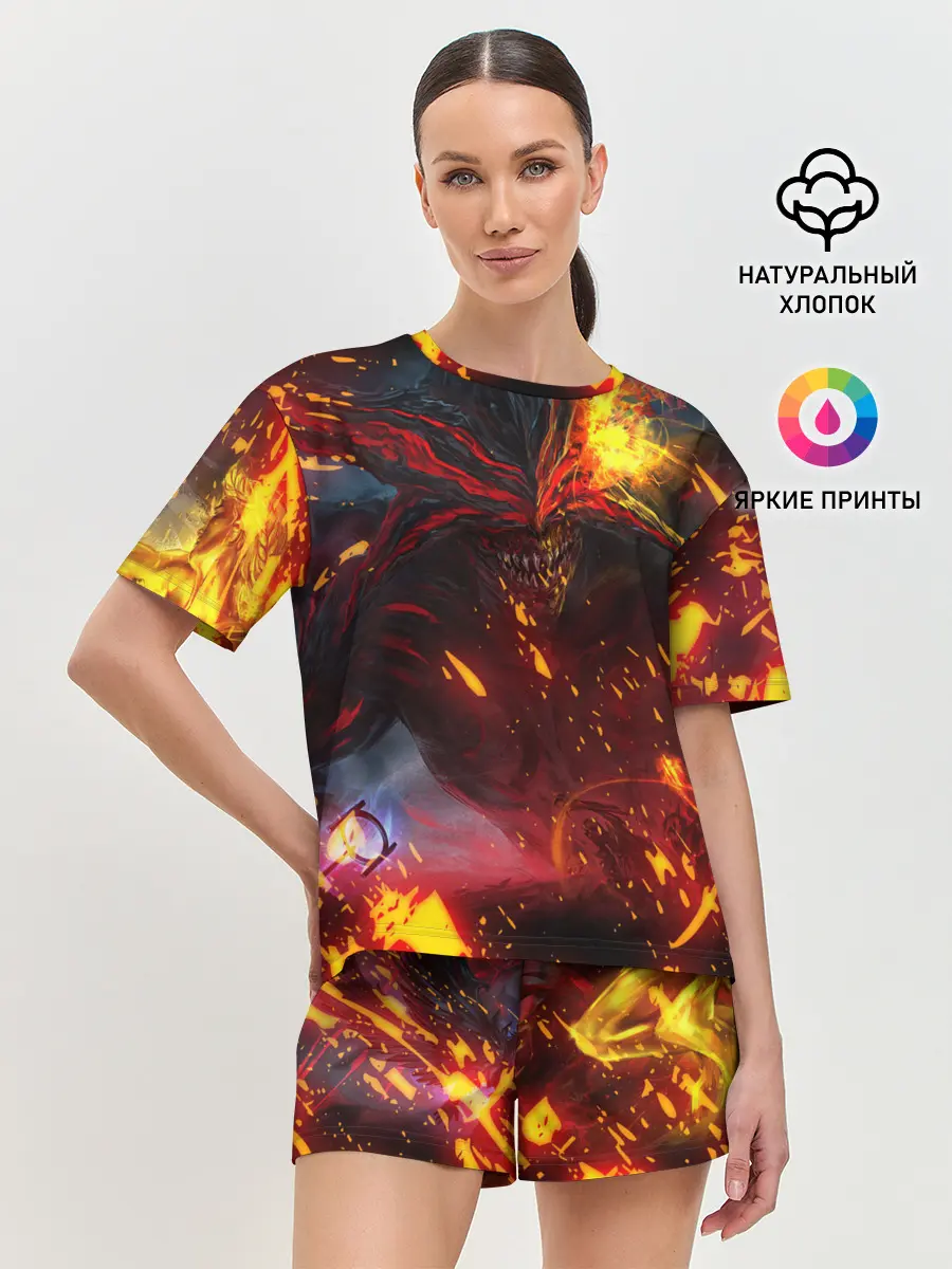 Женская пижама с шортами / Path of Exile | Fire Demon