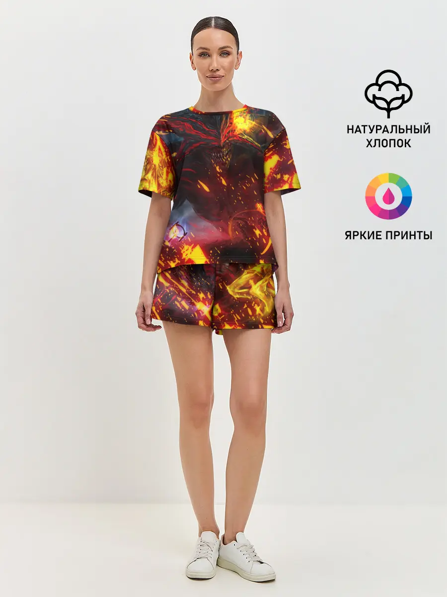 Женская пижама с шортами / Path of Exile | Fire Demon