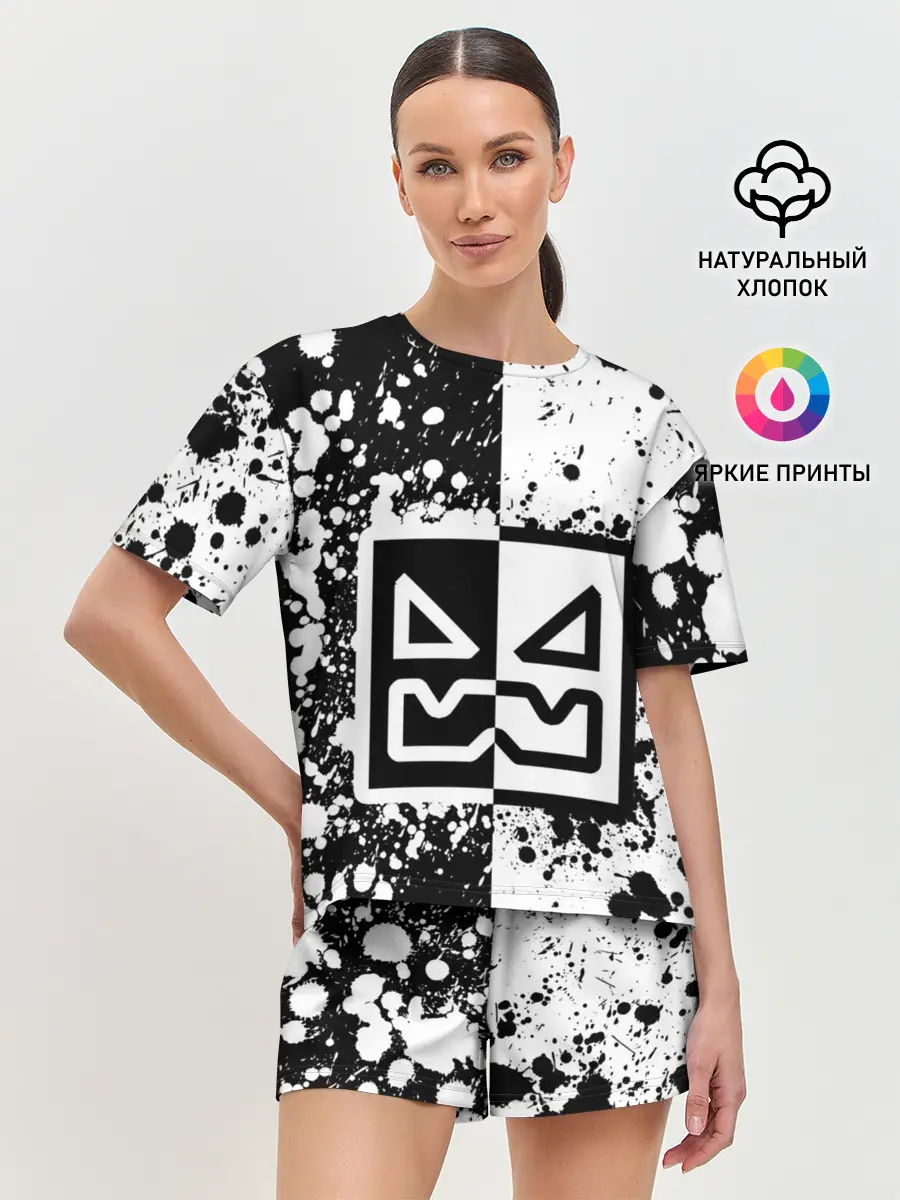Женская пижама с шортами / GEOMETRY DASH / ГЕОМЕТРИ ДАШ