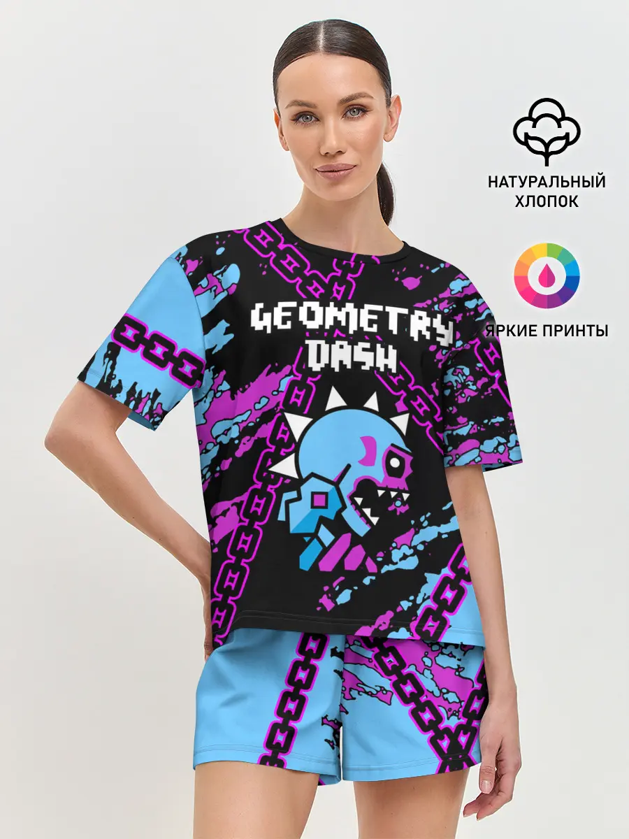 Женская пижама с шортами / Geometry Dash