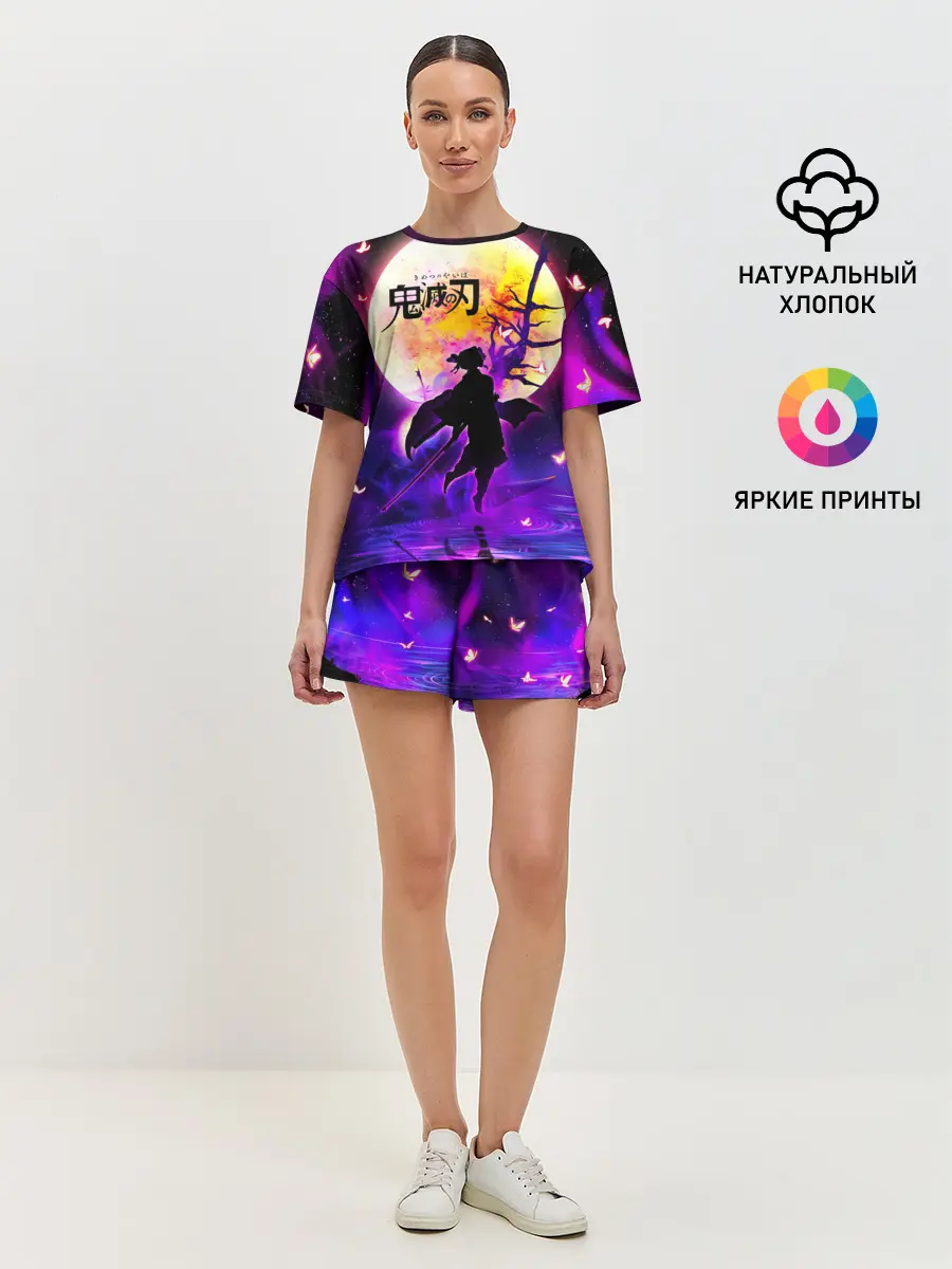 Женская пижама с шортами / Шинобу Кочо Kimetsu no Yaiba