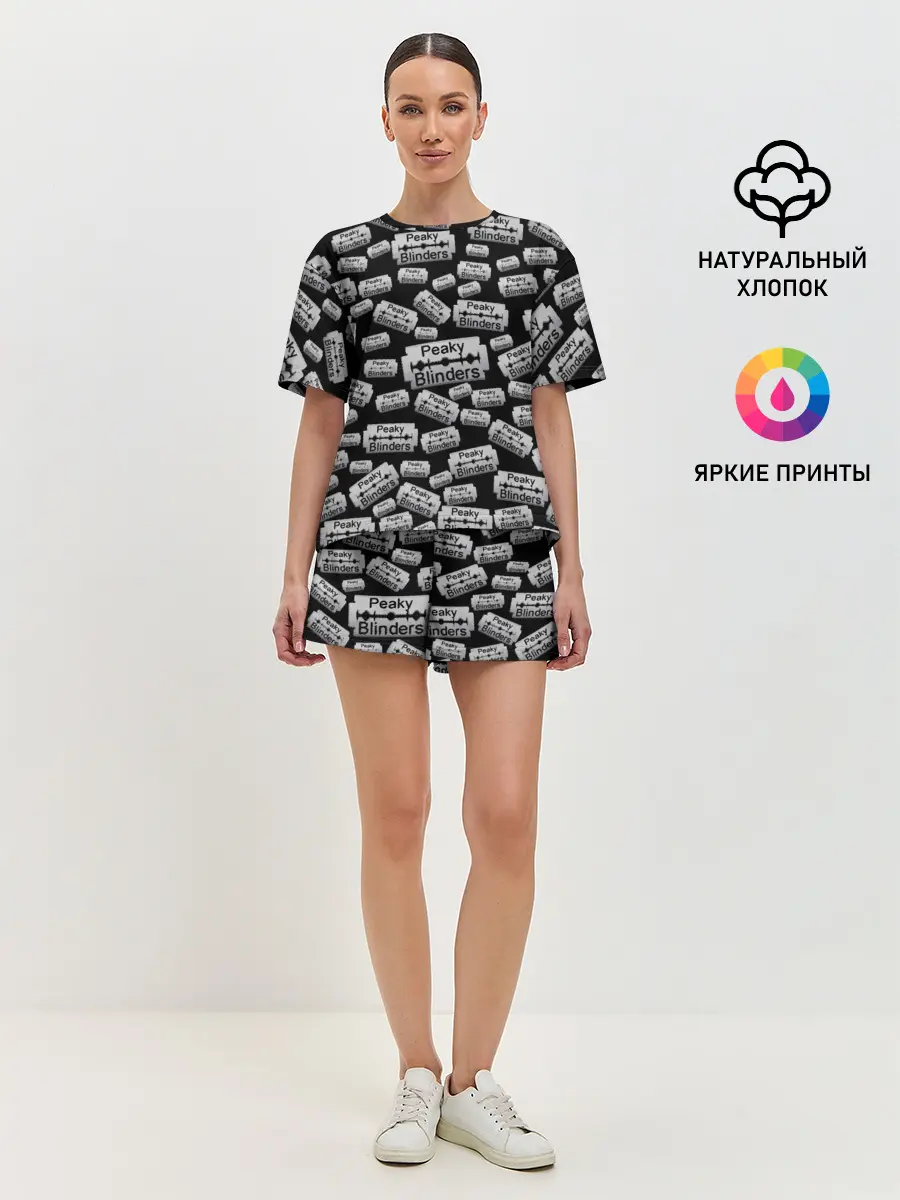 Женская пижама с шортами / Peaky Blinders Лезвие Паттерн