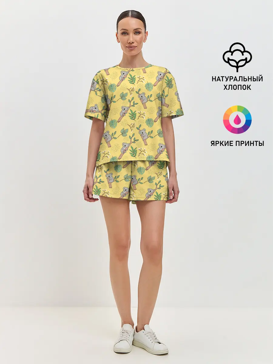 Женская пижама с шортами / Sweet koalas