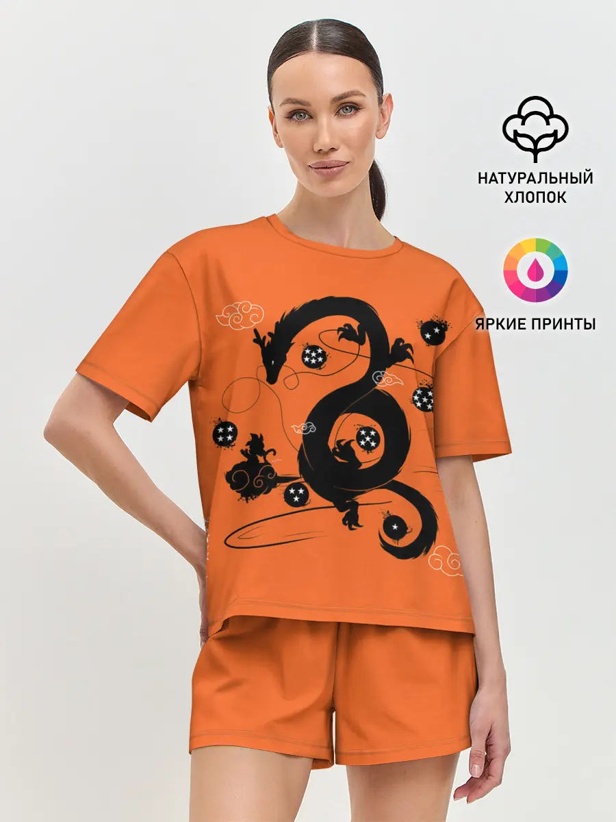 Женская пижама с шортами / Драконьи яйца