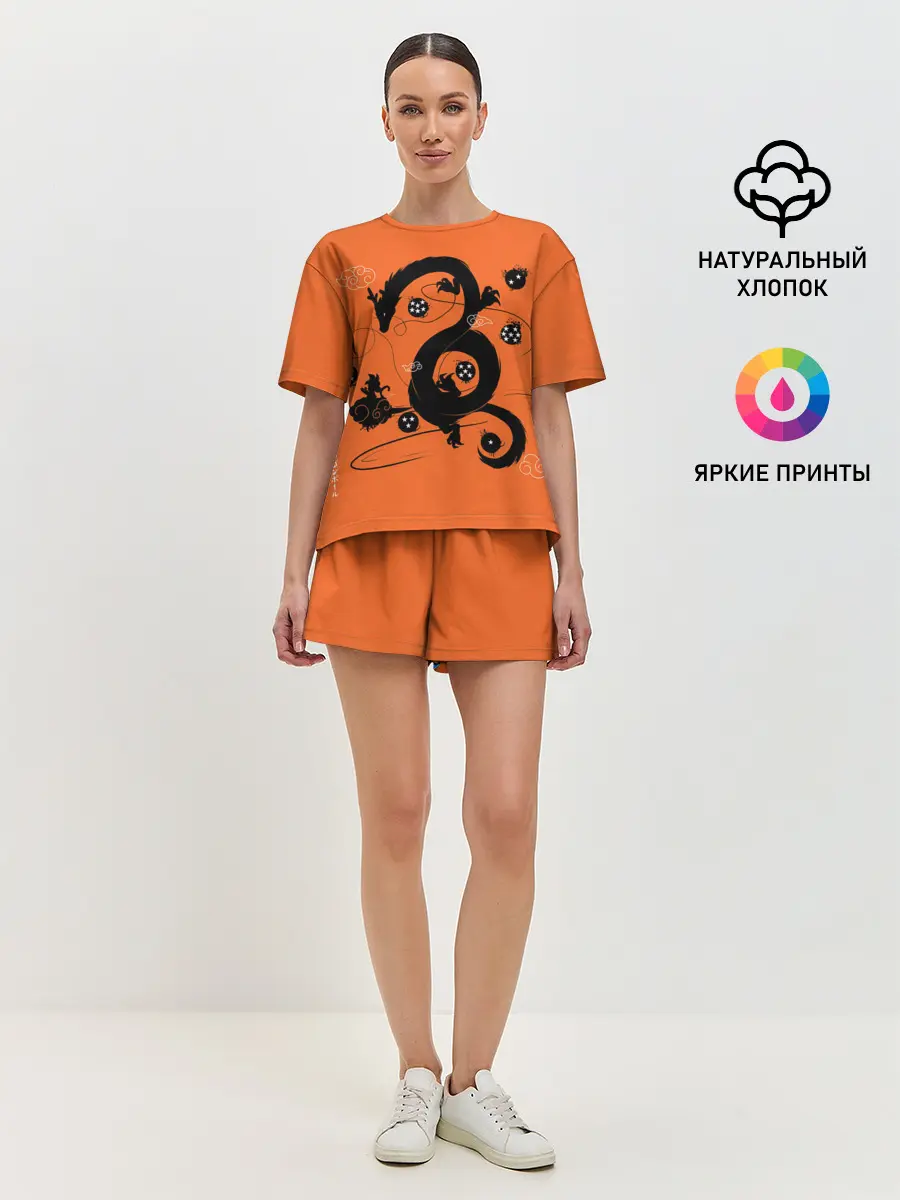 Женская пижама с шортами / Драконьи яйца