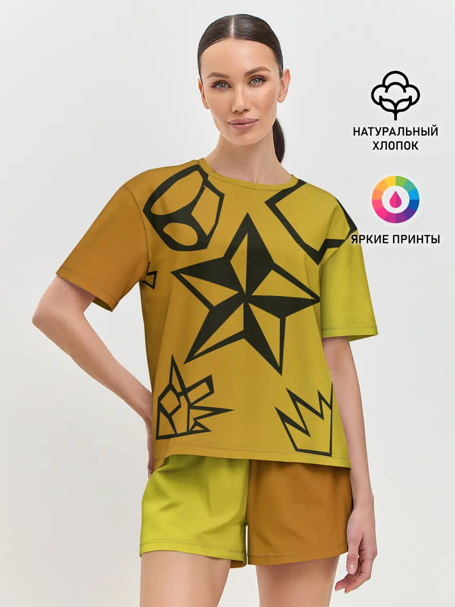 Женская пижама с шортами / звезда