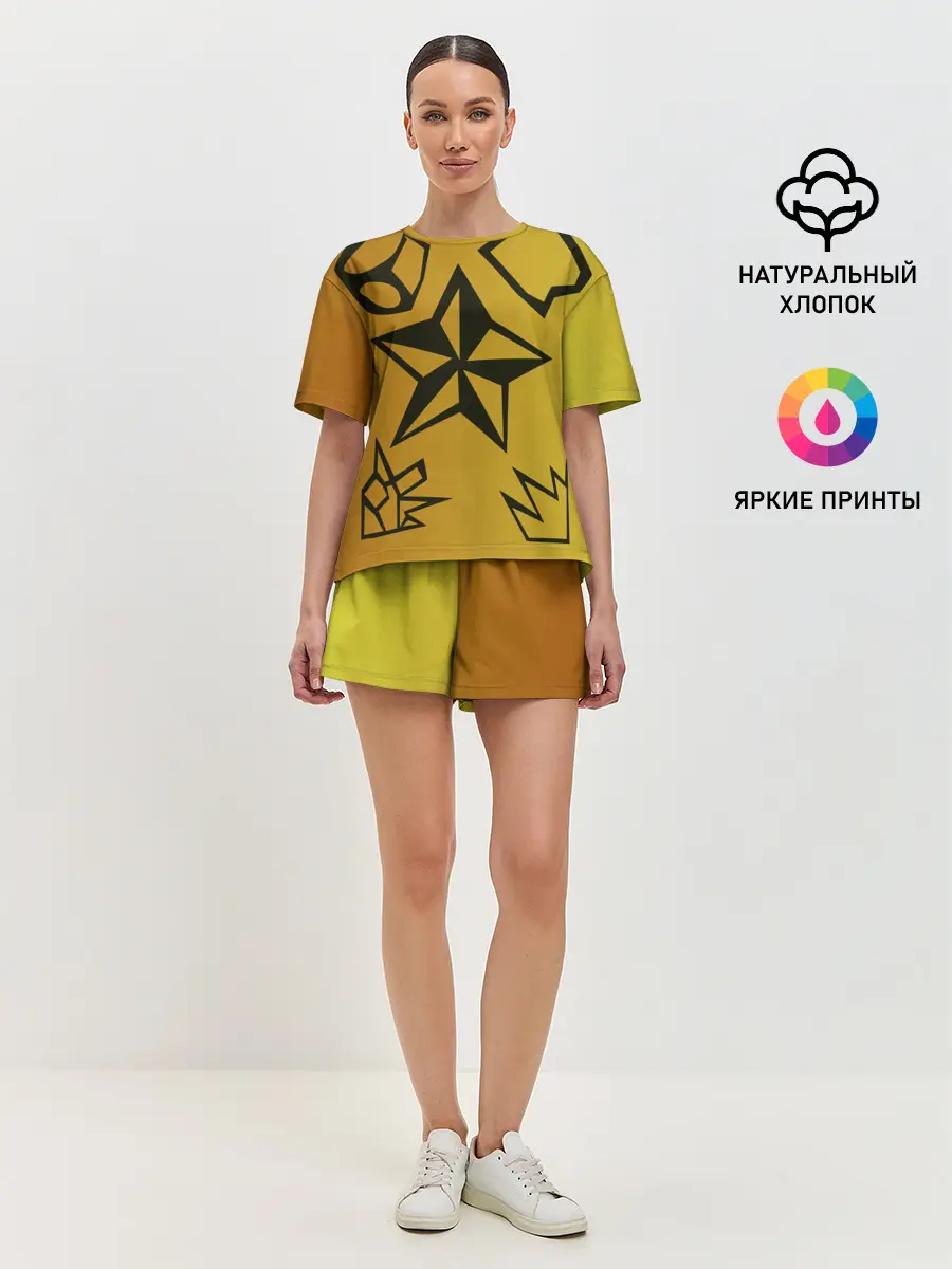 Женская пижама с шортами / звезда