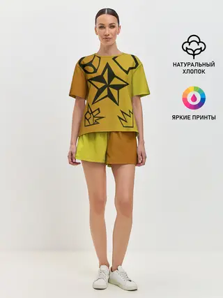 Женская пижама с шортами / звезда