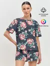 Женская пижама с шортами / Розы