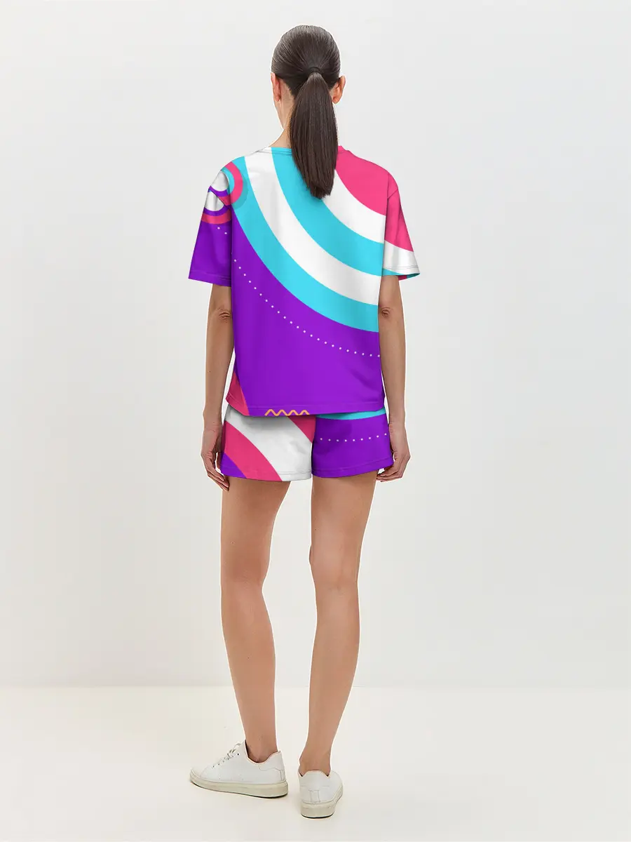 Женская пижама с шортами / Абстрактные круги