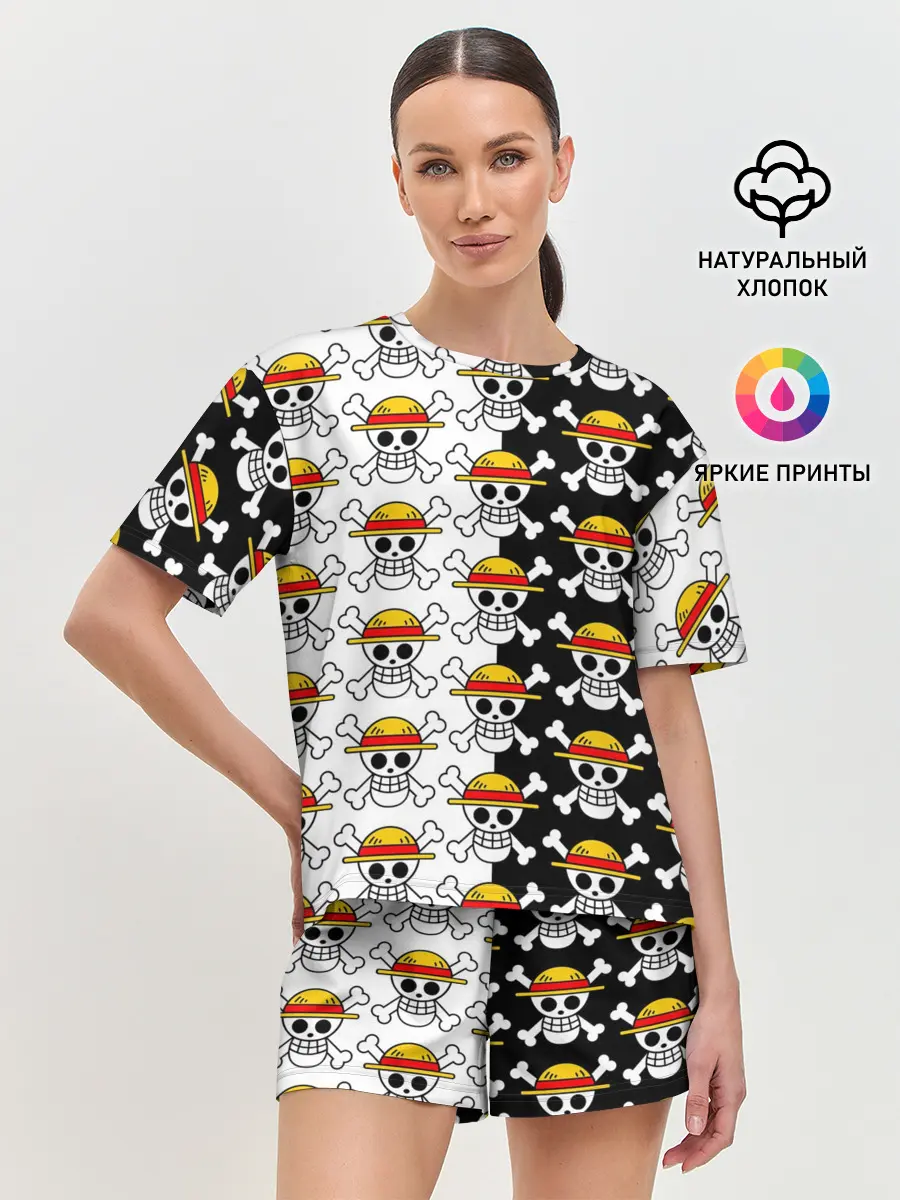 Женская пижама с шортами / ONE PIECE / ВАН ПИС / УЗОР