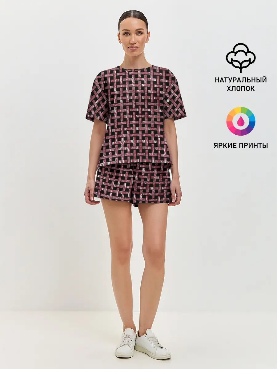 Женская пижама с шортами / Сплетение