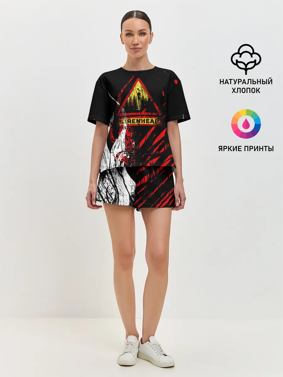 Женская пижама с шортами / Danger : Siren Head