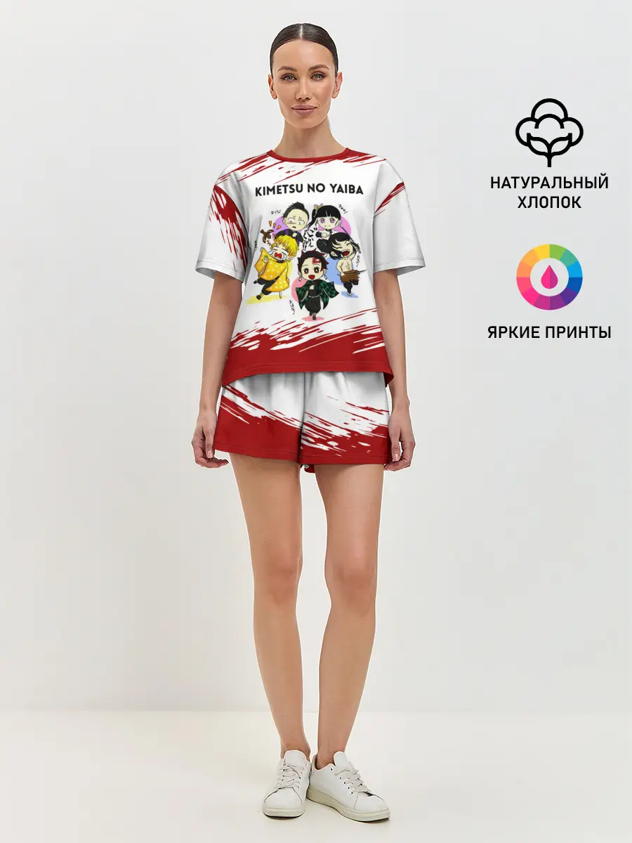 Женская пижама с шортами / Пять героев Kimetsu no Yaiba