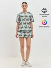 Женская пижама с шортами / Грустный котик