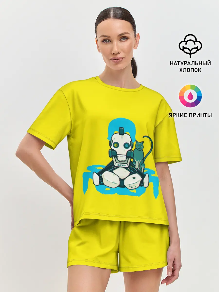 Женская пижама с шортами / Любовь, смерть и роботы