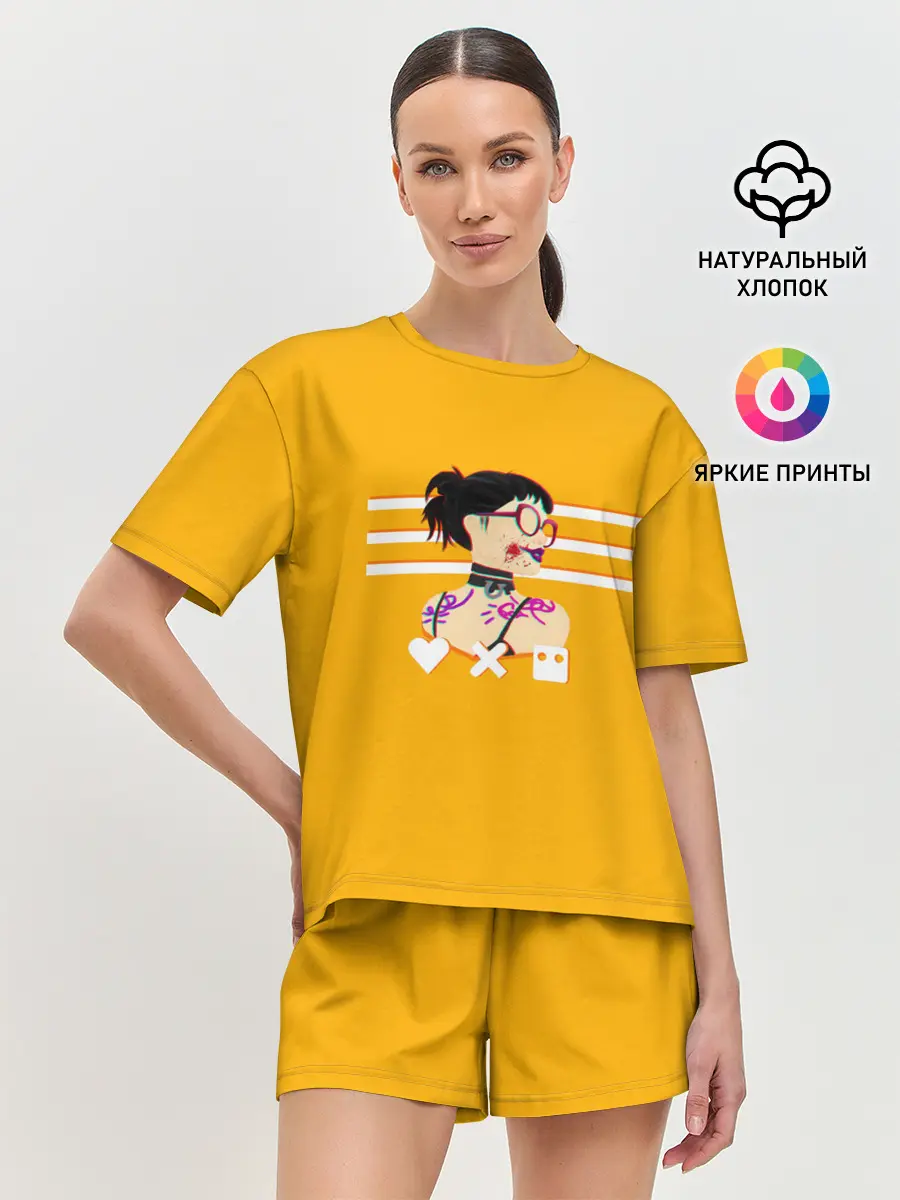 Женская пижама с шортами / Love, Death and Robots | Lora Glitch